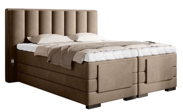 Кровать двухместная континентальная Veros Nube 20, 180 x 200 cm, светло-коричневый, с матрасом