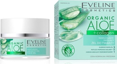 Sejas krēms Eveline Organic Aloe + Collagen, 50 ml, sievietēm