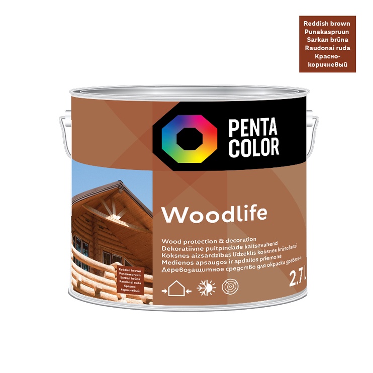 Пропитка Pentacolor Woodlife, рябина, 2.7 l