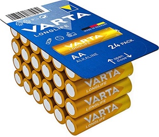 Elementai Varta Longlife, AA, 1.5 V, 24 vnt.