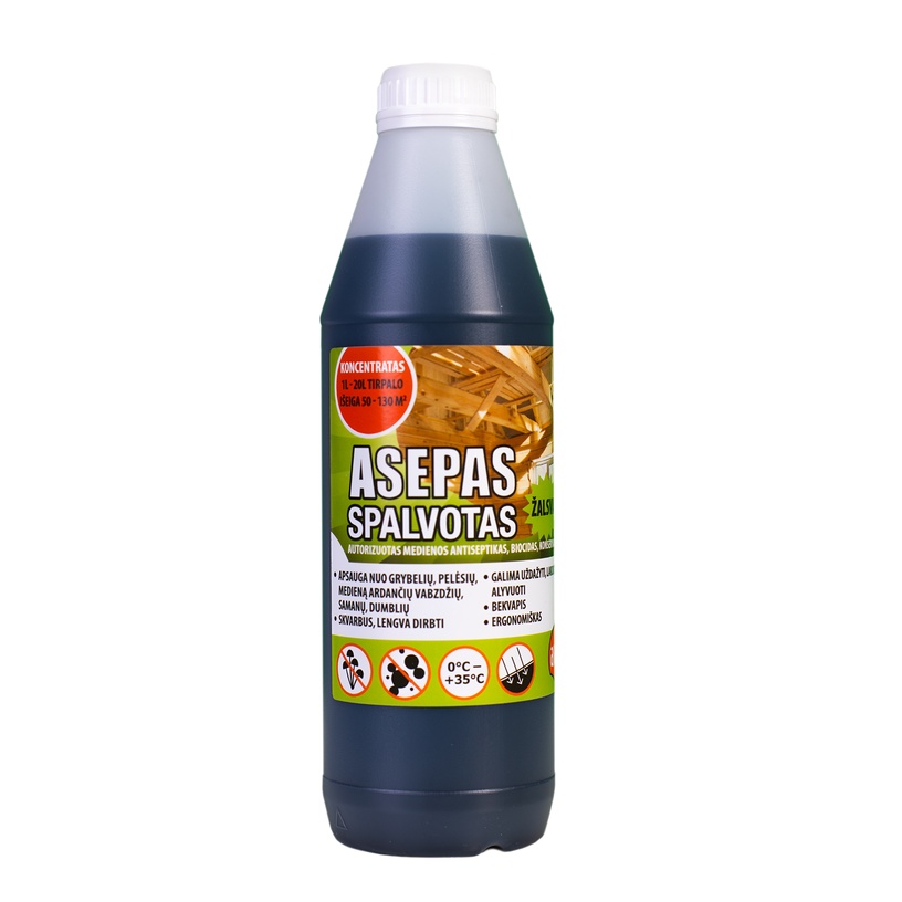 Антисептик - концентрат Asepas, зеленый, 1 l