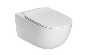 Sienas tualete, pakarināms Roca A34H240000, ar vāku, 360 mm x 560 mm