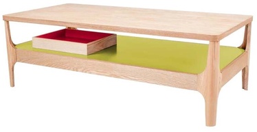 Kafijas galdiņš Kayoom Addison II, zaļa/gaiši brūna, 120 cm x 60 cm x 40 cm