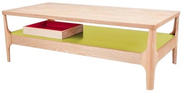 Kafijas galdiņš Kayoom Addison II, gaiši brūna/zaļa, 120 cm x 60 cm x 40 cm