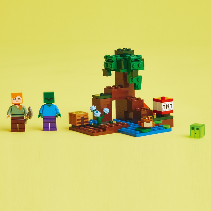 Konstruktors LEGO® Minecraft® Piedzīvojums purvā 21240, 65 gab.