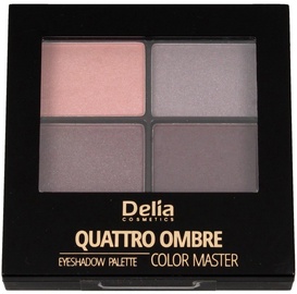 Lauvärv Delia Cosmetics Quattro Ombre Color Master 402 Tasty Plum, 6 g