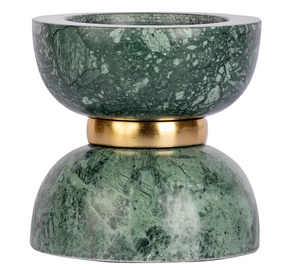 Küünlahoidja Kayoom Satori 100, alumiinium/marmor, Ø 12.75 cm, 12.7 cm, roheline