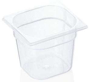 Gastronorm konteiner Was GN 1/6, 2300 ml, 17.6 cm x 16.2 cm x 15 cm, läbipaistev, polüpropüleen (pp)