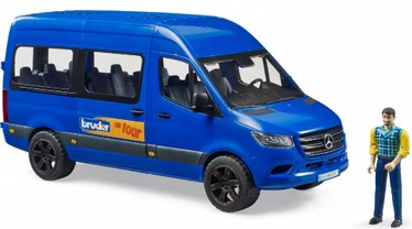 Transporto žaislų komplektas Bruder Mercedes Benz Sprinter Minibus BR-02681, mėlyna/juoda