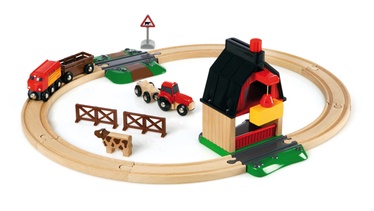 Transporta rotaļlietu komplekts Brio Farm Railway Set 4080601-007, daudzkrāsaina