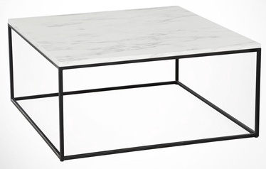 Журнальный столик Kalune Design Poly, белый/черный/светло-серый, 75 см x 75 см x 43 см