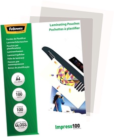 Laminēšanas plēve Fellowes Laminating Pouch, 100 μm x 297 mm x 210 mm, 100 gab.