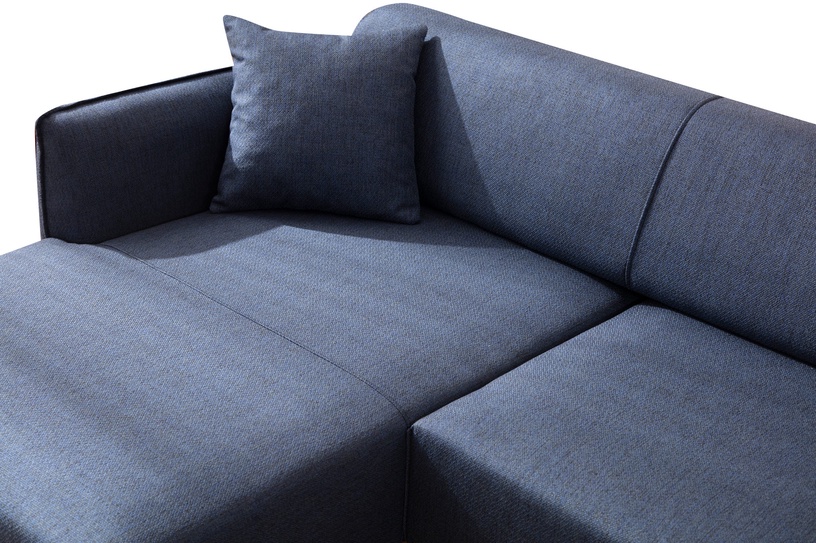 Stūra dīvāns Hanah Home Belissimo, zila, kreisais, 140 x 270 cm x 67 cm