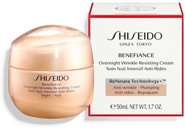 Naktinis veido kremas moterims Shiseido Benefiance Overnight, 50 ml
