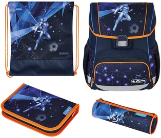 Skolas mugursoma Herlitz Loop Plus - Galaxy Game Set, zila/oranža