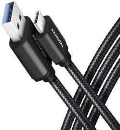 Кабель Axagon BUCM3-AM20AB, USB-C/USB-A, 2 м, черный