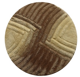 Vannas istabas paklājs Foutastic Stella 359CHL1683, brūna, 90 cm x 90 cm, Ø 90 cm