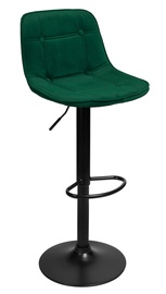 Bāra krēsls Belfast TOH3041, matēts, melna/zaļa, 38 cm x 43 cm x 86 - 106 cm