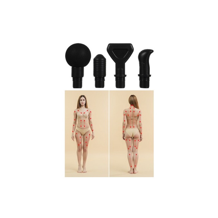 Masāžas pistole Malatec Massage Gun 9678, 24.5 cm x 24 cm, melna