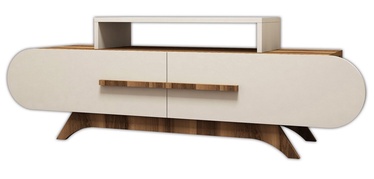 TV-laud Kalune Design Rose, pähklipuu/kreemjasvalge, 1450 mm x 368 mm x 498 mm