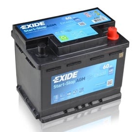 Аккумулятор Exide EK600, 12 В, 60 Ач, 680 а