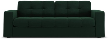Dīvāns Micadoni Home Justin Velvet, tumši zaļa, 162 x 90 cm x 72 cm