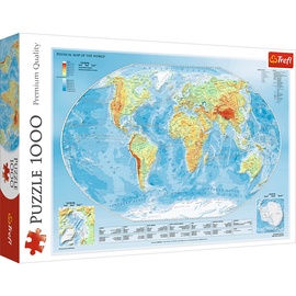 Pusle Trefl Physical World Map, 1000 tk