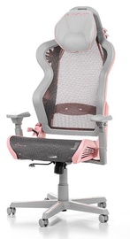Žaidimų kėdė DXRacer Air R1S-GPG, 52 x 55 x 135 - 141 cm, rožinė/pilka