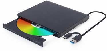 Ārējais optiskais diskdzinis Gembird DVD-USB-03, 360 g, melna
