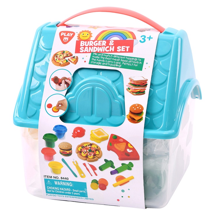 Plastilīns PlayGo Burger & Sandwich 8440, daudzkrāsains