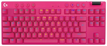 Klaviatūra Logitech G Pro X TKL G Pro X TKL EN, rozā, bezvadu