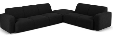 Stūra dīvāns Micadoni Home Molino Boucle, melna, labais, 315 x 250 cm x 72 cm