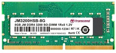 Operatīvā atmiņa (RAM) Transcend JM3200HSG-8G, DDR4 (SO-DIMM), 8 GB, 3200 MHz