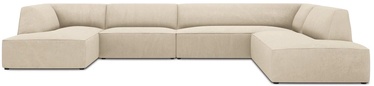 Kampinė sofa Micadoni Home Ruby Panoramic 7 Seats, smėlio, dešininė, 366 x 273 cm x 69 cm