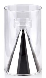 Svečturis Mondex Rita HTRD7463, stikls, Ø 12 cm, caurspīdīga/sudraba