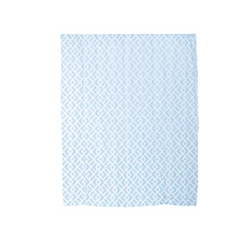 Vannas istabas aizkars Thema Lux ZHY182-1, balta/gaiši zila, 1800 mm x 1800 mm