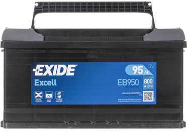 Akumulators Exide Excell EB950, 12 V, 95 Ah, 800 A
