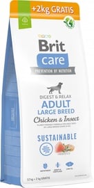 Сухой корм для собак Brit Care Adult Large Breed, курица/насекомые, 14 кг