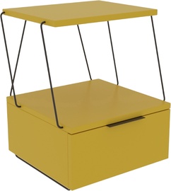 Naktinis staliukas Kalune Design Tekoba 854KLN4325, geltonas, 41 x 42 cm x 52 cm