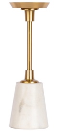 Küünlahoidja Kayoom Fayya 225, alumiinium/marmor/raud, Ø 10 cm, 30 cm, kuldne/valge