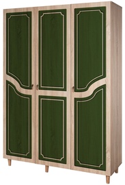 Riidekapp Kalune Design Mode 623, roheline/sonoma tamm, 135 cm x 52 cm x 192 cm