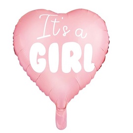 Фольгированный шар фигурные Party&Deco It’s a Girl, розовый