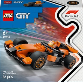 Konstruktor LEGO® City F1® sõitja McLareni võistlusautoga 60442, 86 tk