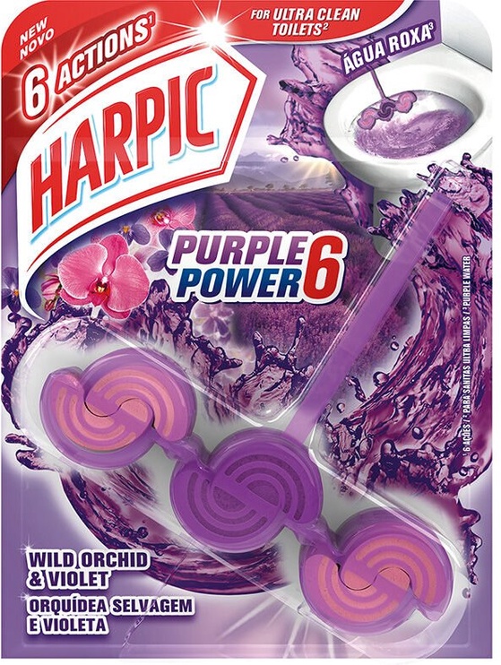 Klozetpoda ziepes Harpic Active Purple Power Wild Orchid & Violet, 0.035 kg