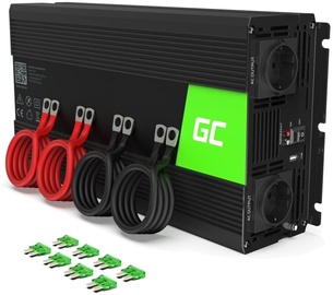 Трансформатор напряжения Green Cell INV27 24V to 230V 3000W/6000W, черный, 24 В