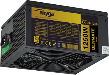 Блок питания Akyga AK-U4-1250 1250 Вт, 14 см