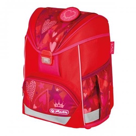 Школьный рюкзак Herlitz Sweet Hearts, красный, 28 см x 21 см x 36 см