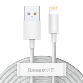Провод Baseus, USB/Apple Lightning, 1.5 м, белый