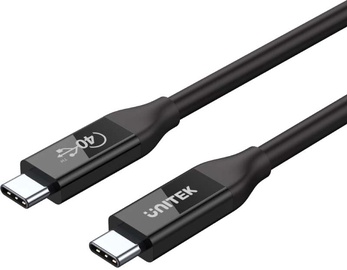 Kabelis Unitek USB-C - USB-C USB-C, USB-C, 0.8 m, melna