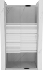 Dušas durvis Mexen Apia, 115 cm x 190 cm, balta/hroma